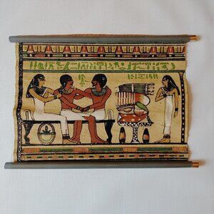 EGYPTIAN Roll Up Tapestry Deir el-Bahri Temple Complex Deir el-Bah